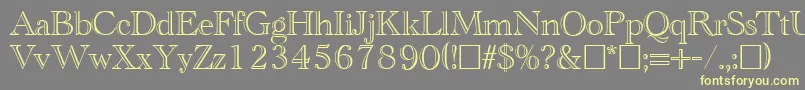 CathedralopenRegular Font – Yellow Fonts on Gray Background