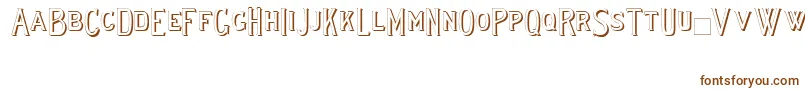 Шрифт Lewishamshadowii – коричневые шрифты на белом фоне