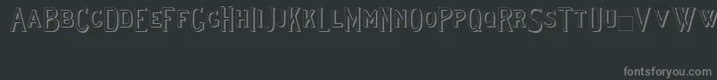 フォントLewishamshadowii – 黒い背景に灰色の文字