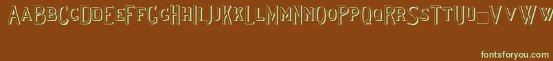 Lewishamshadowii Font – Green Fonts on Brown Background