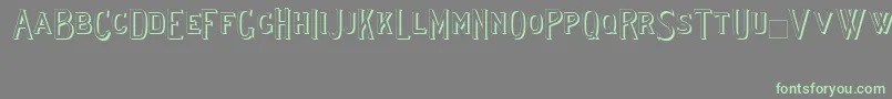 Lewishamshadowii Font – Green Fonts on Gray Background