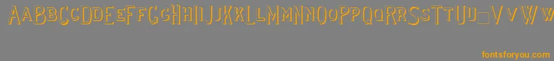 Lewishamshadowii Font – Orange Fonts on Gray Background