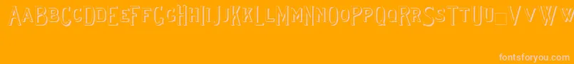 Lewishamshadowii Font – Pink Fonts on Orange Background