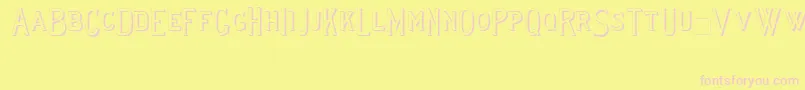 Lewishamshadowii Font – Pink Fonts on Yellow Background