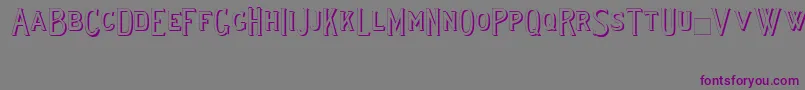 Шрифт Lewishamshadowii – фиолетовые шрифты на сером фоне