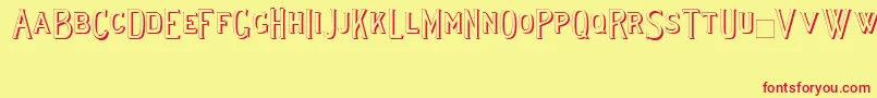 Lewishamshadowii Font – Red Fonts on Yellow Background