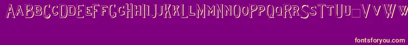 Lewishamshadowii Font – Yellow Fonts on Purple Background