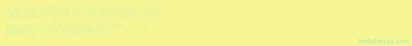 Więcej informacji o czcionce TallFilmsOblique Czcionka TallFilmsOblique – zielone czcionki na żółtym tle