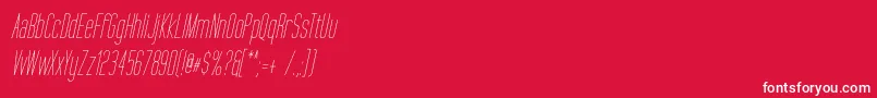 TallFilmsOblique Font – White Fonts on Red Background