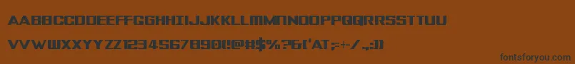 Tigersharkextracond Font – Black Fonts on Brown Background