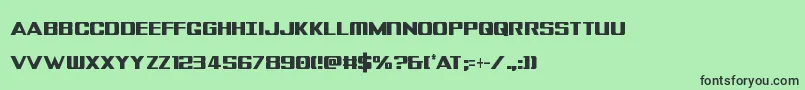 Шрифт Tigersharkextracond – чёрные шрифты на зелёном фоне