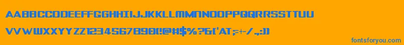 Tigersharkextracond Font – Blue Fonts on Orange Background