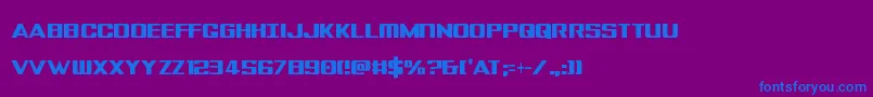Tigersharkextracond Font – Blue Fonts on Purple Background