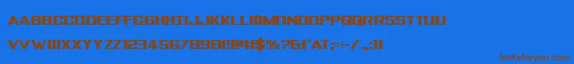 Tigersharkextracond Font – Brown Fonts on Blue Background