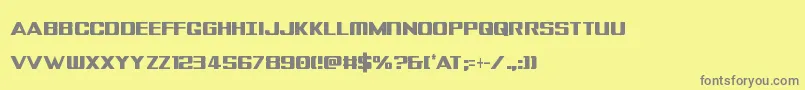 Tigersharkextracond Font – Gray Fonts on Yellow Background