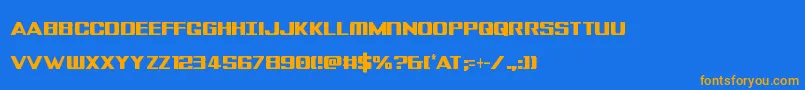 Tigersharkextracond Font – Orange Fonts on Blue Background