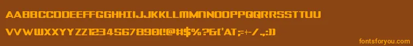 Tigersharkextracond Font – Orange Fonts on Brown Background