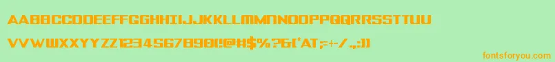 Weitere Informationen zur Tigersharkextracond-Schriftart Tigersharkextracond-Schriftart – Orangefarbene Schriften auf grünem Hintergrund