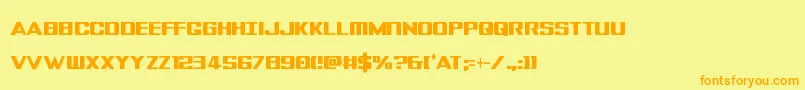 Tigersharkextracond Font – Orange Fonts on Yellow Background
