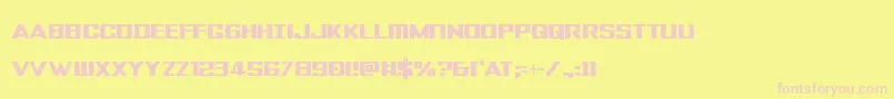 Tigersharkextracond Font – Pink Fonts on Yellow Background