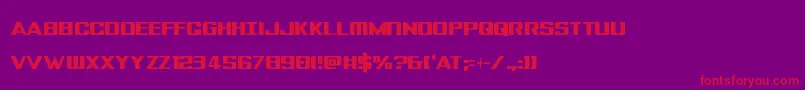 Tigersharkextracond Font – Red Fonts on Purple Background