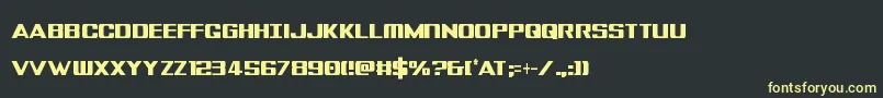 Tigersharkextracond Font – Yellow Fonts on Black Background