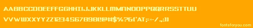 Tigersharkextracond Font – Yellow Fonts on Orange Background