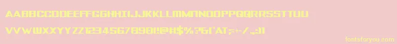 Tigersharkextracond Font – Yellow Fonts on Pink Background