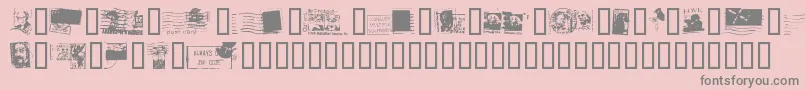 Шрифт DeadLetterOfficeThirtyTwo – серые шрифты на розовом фоне
