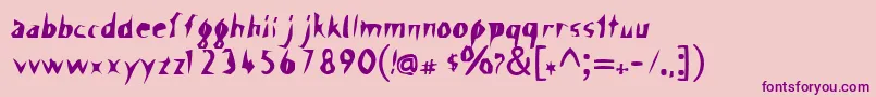 ScissorCuts Font – Purple Fonts on Pink Background