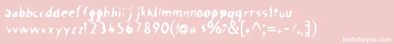 ScissorCuts Font – White Fonts on Pink Background
