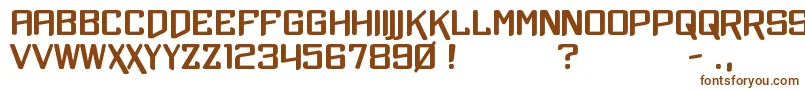 XtremeChrome-fontti – ruskeat fontit valkoisella taustalla