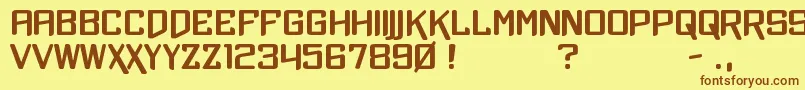 XtremeChrome Font – Brown Fonts on Yellow Background