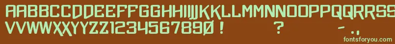 XtremeChrome-fontti – vihreät fontit ruskealla taustalla