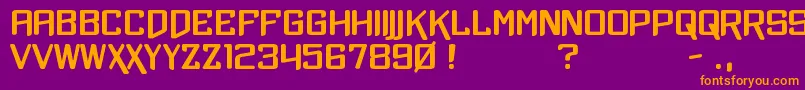 XtremeChrome Font – Orange Fonts on Purple Background