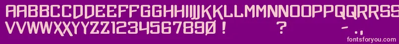 XtremeChrome Font – Pink Fonts on Purple Background