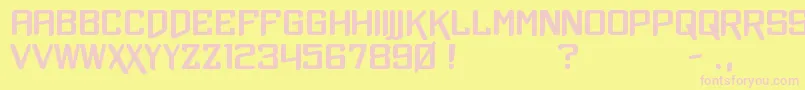 XtremeChrome-fontti – vaaleanpunaiset fontit keltaisella taustalla
