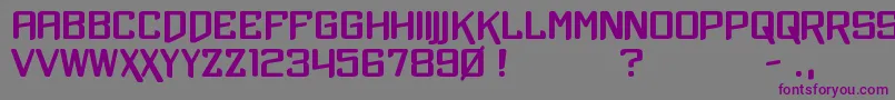 フォントXtremeChrome – 紫色のフォント、灰色の背景