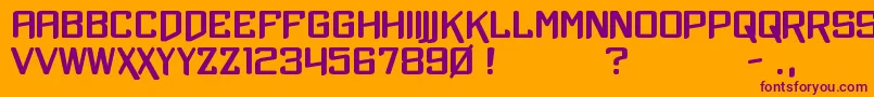 XtremeChrome-fontti – violetit fontit oranssilla taustalla