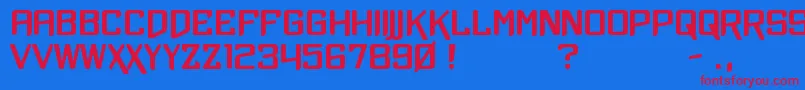 XtremeChrome-fontti – punaiset fontit sinisellä taustalla