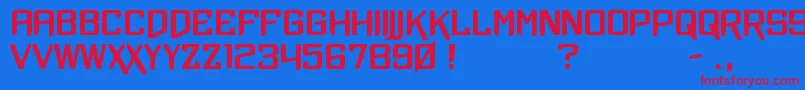 XtremeChrome Font – Red Fonts on Blue Background