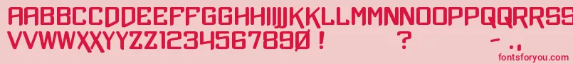 XtremeChrome-Schriftart – Rote Schriften auf rosa Hintergrund