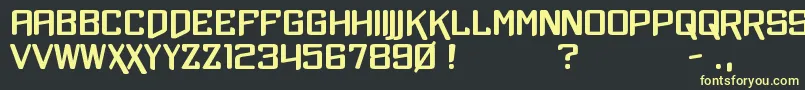 XtremeChrome Font – Yellow Fonts on Black Background