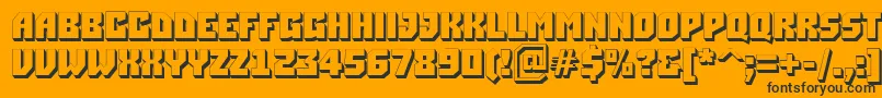 ASimplere3D Font – Black Fonts on Orange Background