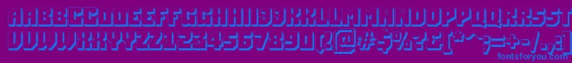 ASimplere3D Font – Blue Fonts on Purple Background