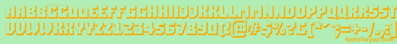 ASimplere3D Font – Orange Fonts on Green Background