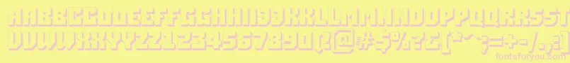 ASimplere3D Font – Pink Fonts on Yellow Background