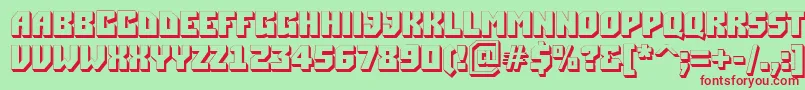 ASimplere3D Font – Red Fonts on Green Background