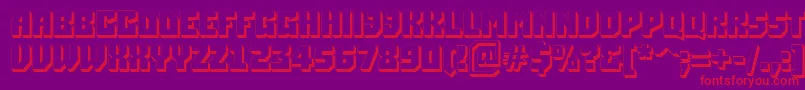 ASimplere3D Font – Red Fonts on Purple Background