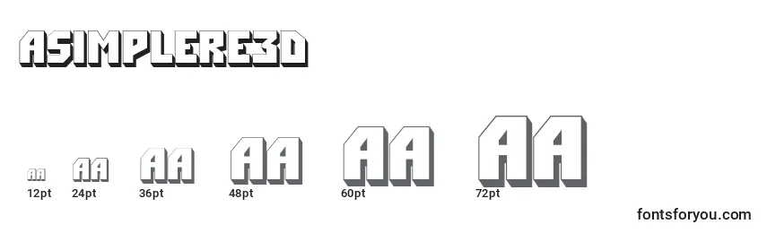ASimplere3D Font Sizes